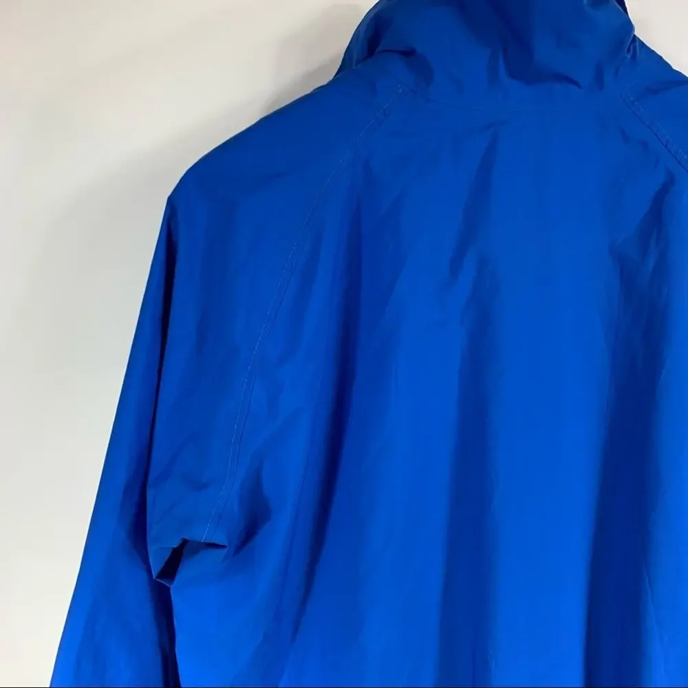 Blue Gore-Tex Blue Rain Jacket Front Zip Large Gorpcore Casual